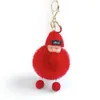 Sleeping Baby Keychains Fluffy Pompom Doll Key Chain Dream Baby Car Keyring Rabbit Hair Ball Bag Pendant Party Favor GGA3090