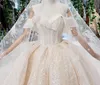 2020 New Stock Bling Charming Ball Gown Wedding Dresses Off The Shoulder Court Train Sequined Princess Bridal Wedding GOwns