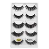 3D Mink Eyelashes 5 pares carregado misto misto multilayer grosso olho de olho cílios maquiagem ferramentas de beleza g807 navio livre 10