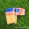 100 unids UK Toothpick Flag American Toothpicks Flag Cupcake Toppers Hornear Decoración de Pasteles Beber Cerveza Stick Fiesta Decoración Suministros DH1214