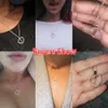 Collana con ciondolo amore romantico per ragazze 2020 Collana con lettera iniziale con strass da donna Collari in oro con alfabeto Nuovi ciondoli alla moda