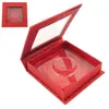 Multi Färger Falska ögonfransar Förpackning Box Fake Eye Lashes Anpassad logo Glitter Små fyrkantiga lådor Gratis Ship 5