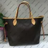 Genuíno couro de couro mulheres bolsa tote bolsa de compras bolsa de luxo designer de lona carta flor impressão embreagem viagem flor verificar bolsa de ombro PM MM GM 3 tamanho