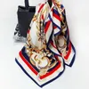Lenço feminino de luxo lenço quadrado faixa de cabelo para festa de compras feminino elegante lenço envoltório bandana acessórios 70cm 70238v