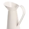 Vintage Tall Metal Shabby Chic Cream Cream Enamel Pitcher Jug Flower Contener na Wedding Home Decor8446933