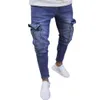 Abbigliamento uomo 2019 Jeans skinny Uomo Denim elasticizzato homme rotos Pantalone strappato strappato strappato Slim Fit Pocket Jean LF806