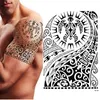 TATOUAGE TRIBAL TEMPORAIRE, TORTUE MAORI, POLYNÉSIENNE, NOIR, HOMME, FEMME D19011202