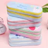 Pencil Bags Kawaii 1pcs Korean Version Of The Bag Simple INS Large Capacity Double Canvas Pen Student Stationery Box1