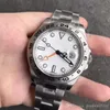 Relógio dos homens de luxo 40mm mostrador branco com Ásia 2813 movimento 316L aço inoxidável de alta qualidade Automático Watcher Mecânico