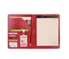 Leather Business Padfolio Multifunction with Money/Bill Cases Notebook with Clipboard Memo Pad Office Organizer Folios