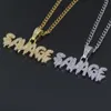 Bling bling Hip Hop SAVAGE Pendant Necklace Jewelry for men N309