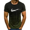 Fashion Casual Sports Print Short-sleeved Camouflage T-shirt, Summer Personality Printing Men's T-shirt. C19041901