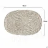 Corn fur woven Dining Table Mat Heat Bowl Placemat Round Coasters Coffee Drink Tea Pads Cup Table Placemats T2I5771