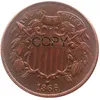 Stati Uniti 1865-1873 9 pezzi di date diverse per la scelta di monete da due centesimi in rame al 100% in vendita313g