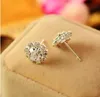 Earrings Brand New FASHION spherical Crystal Flower Stud Earrings for Women channel Stud Earrings