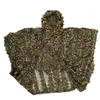 Chasse Camo 3D Feuille Cape Yowie Ghillie Respirant Ouvert Poncho Type Camouflage Observation des Oiseaux Poncho Coupe-Vent Sniper Costume Gear265S