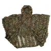 Caça camo 3d folha manto yowie ghillie respirável aberto tipo poncho camuflagem observação de pássaros blusão sniper terno gear5687445