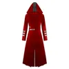 Shujin Mens Gothic Steampunk Hooded Trench Party Costume Tailcoat Långärmad jacka Fashion Mens Jackets Coats Chaqueta Hombre