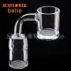 Flat Top Quartz Banger Nail 4mm Ciotola spessa OD 19mm 25mm Maschio Femmina Giunto trasparente Chiodi senza cupola Dab Rig DHL 619