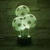 Football 3D Novelty Light 7 Colors Changing World Cup Vision Stereo Lamp 3D Illusion Lamp LED colorful atmosphere lamp