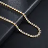 الهيب هوب مجوهرات رجل 14 كيلو الذهب سلاسل مصمم فاخرة قلادة مثلادة من سلسلة التنس الماس 5 ملليمتر الهيب هوب بلينغ مغني الراب سحر موضة جديدة