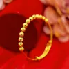 Pärlor Bangle Justerbart armband 18K Gul guldfylld kvinnor Bangle Gift Diameter 60mm Charm Uttalande Juvelry4243706