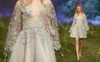 Paolo Sebastian 2020 nouvelles robes de soirée perlées appliques robes de soirée Juliette à manches longues grande taille une ligne robe de bal