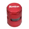 Window Style Herb Grinder 50mm Stor 5PCS-flygplan Aluminium Rökning Herbal Grinder med fast Top Metal Tobacco-kvarn