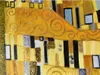 El Boyalı yağlıboya öpücük gustav ünlü sanat eseri klimt Tuval sanat gümüş ve altın yaprak kadın portre boyama Ev dekor