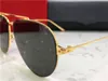 New fashion designer sunglasses 0196 pilot metal frame with leather retro avantgarde simple pop style top quality whole eyewe6063101