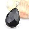 Luckyshine Halloween Jewelry 925 Sterling Silver Plated Super Must Natural Water Drop Black Onyx قلادة قلادة 328T