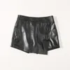 2020 Autumn New Sheepskin shorts Skirt Asymmetric Casual shorts Leather Women Leather Skirt Skirts Womens11