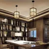 새로운 중국어 블랙 철 펜던트 조명 간단한 레스토랑 거실 클럽 램프 일본어 펜던 램프 조류 케이지 교수형 램프