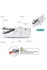 US-Aktien Mini tragbare tragbare elektrische Nähmaschinen Stich Nähen Handarbeiten Schnurlose Kleidung Stoffe Sets FY7066