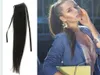 Slät Straight Ponytail Hårstycke Elegant hästsvans frisyrer för alla tillfällen wraps runt klippet i rakt hästsvans hårstycke 120g