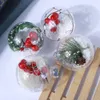 3styles Christmas Ball Transparent Plastic Xmas rodada Balls árvore pendurando enfeites para casa Decor DecorationsT2I5475 Festa de Natal