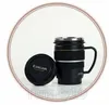 100pcs Creative SLR camera lens styling mug portable stainless steel mug glass flask travel vacuum water cup fashion gift T3I5682