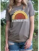 Women Basic T shirt O neck Short Sleeve Bring On The Sunshine Print Tees Female Casual Summer Tops Camisetas