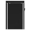 64" Portable ripostiglio Organizer armadio di vestiti rack con ripiani nero