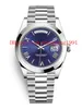 12 colour men quality Original Box watch 40mm blue dial m228206 228206 stainless steel Movement Automatic watch Wristwatches