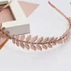 Goldene Blätter Stirnbänder Barock Braut und Brautjungfer Schmuck Metall Stirnband Modedesigner Haarreifen 4 Farben Weihnachtsgeschenk