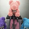装飾花花輪 40 センチメートル高ローズベアバレンタインギフトプリザーブド生花ロマンス人工おもちゃの女性 Bear1