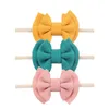 Söt Big Bow Hairband Baby Girls Toddler Kids Elastiska Headband Knuted Nylon Turban Head Wraps Bow-Knot Hårtillbehör