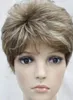 men wig hair short brown