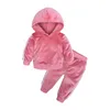 Kinder Kleidung Herbst Winter Kleinkind Mädchen Kleidung Mit Kapuze 2Pcs Outfit Anzug Kinder Kleidung Trainingsanzug Für Mädchen Kostüm Sets