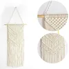 Macrame geweven muur opknoping 100% handgemaakte katoenen touw muur opknoping tapestry boho chique bohemien huis geometrische kunst decor