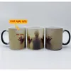 Custom your name on walking dead Zombie Color Changing Coffee Mug Heat sensitive Magic Tea cup mugs I am here now WOW Y2001041943