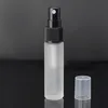 Buzlu temizleyin 10ml Cam Mini Parfüm Şişeleri Altın Gümüş Siyah Kapaklar İnce Mist Fragrance Esansiyel Yağ Su için Şişe 1 / 3oz Sprey