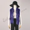 Women's Fur & Faux Natural Vest With Collar Party Waistcoat Jackets Knitted Gilets Women Wool Colete De Pele Coelho1