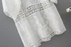 刺繍の長い着物の夏のトップファッションカジュアルホワイトシャツ女性服バットウィングスリーブルーズブラウスカーディガン6671153